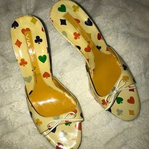 Via Spiga Shoes - 9M Via Spiga Poker Card 3” Peep Tie kitten Heel Via Spiga Shoes - 9M Via Spiga Poker Card 3” Peep Tie kitten Heel